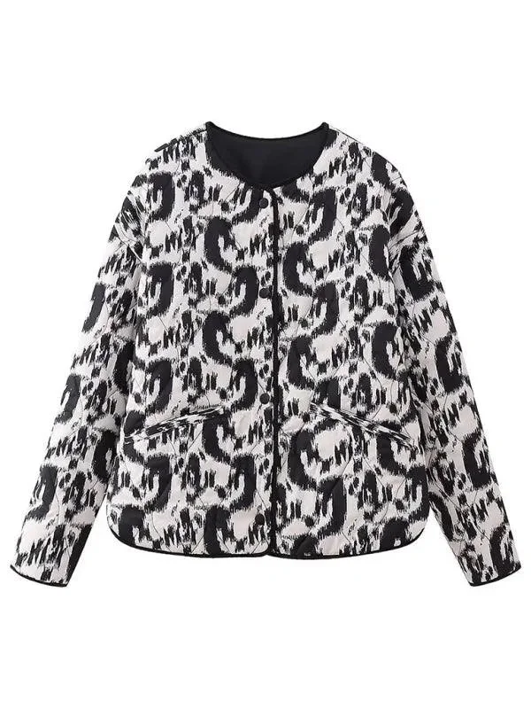 Printed Women Quilted Coat