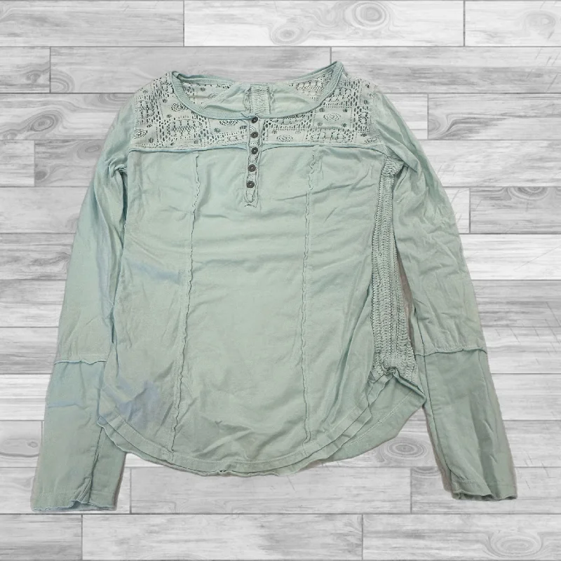 Top Long Sleeve By Free People In Teal, Size: L