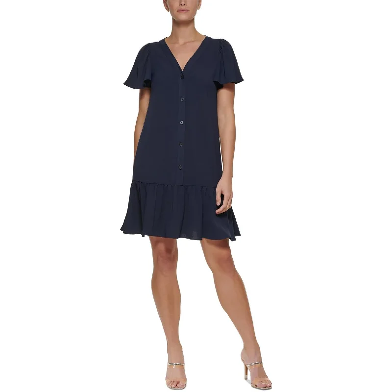 DKNY Womens Casual Mini Shirtdress