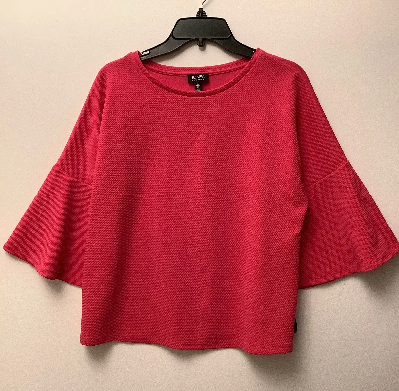 Top Long Sleeve By Jones New York In Pink, Size: L