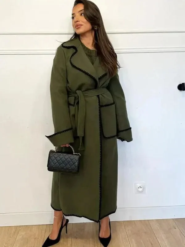 Oversized Belted Women Trench Coat