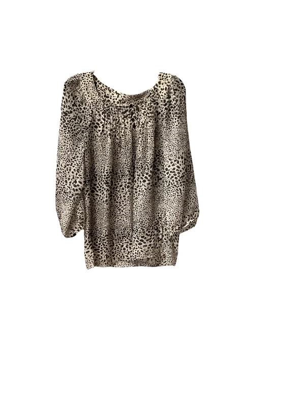 Top Long Sleeve By Chicos In Animal Print, Size: M