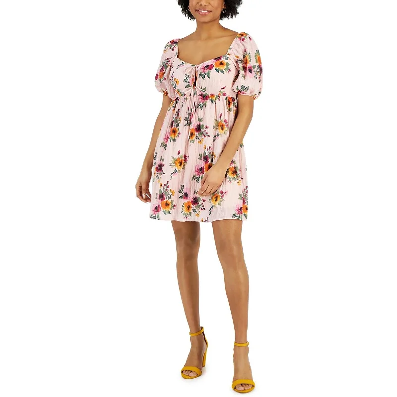 Kit & Sky Womens Cocktail Mini Fit & Flare Dress