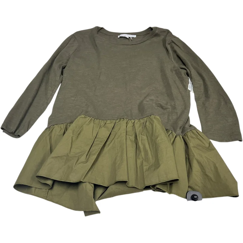 Top Long Sleeve By English Factory In Green, Size: M