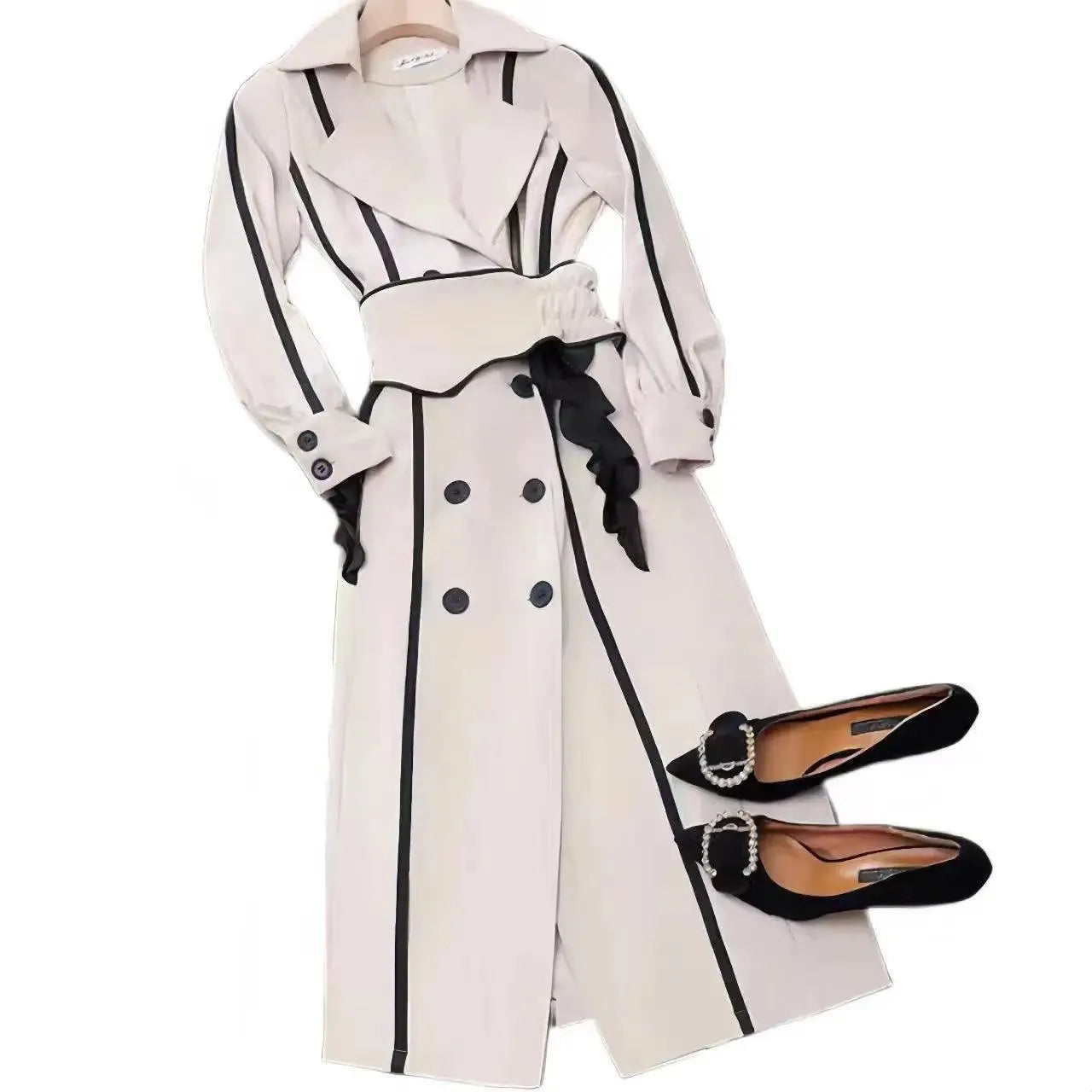 Double-Breasted Women's Trench Coat