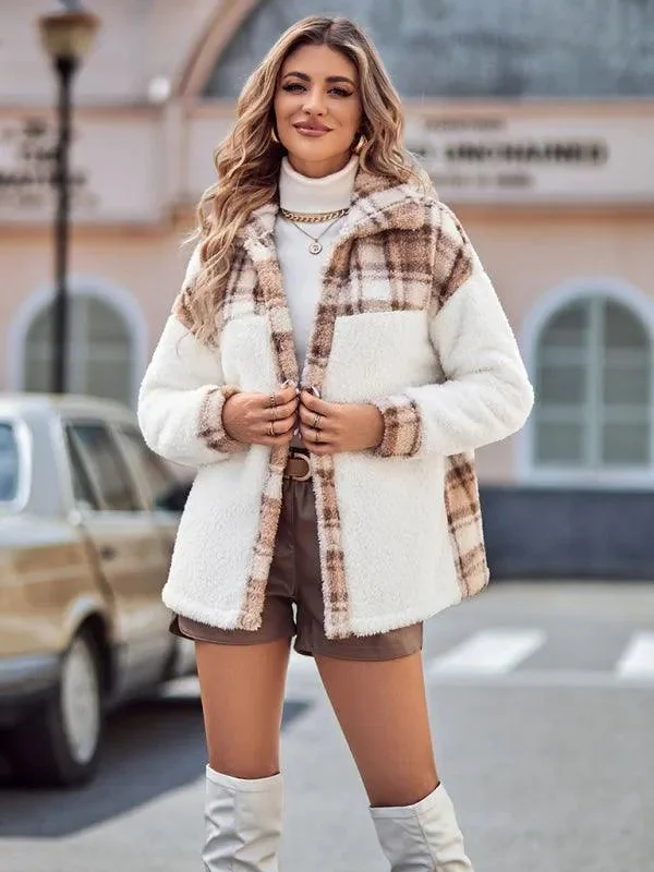 Plaid Hooded Loose Women’s Coat