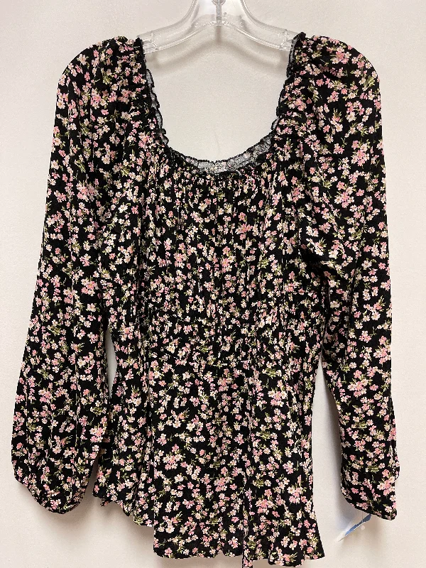 Top Long Sleeve By Torrid In Floral Print, Size: 1x