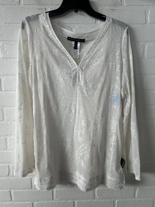 Top 2pc Long Sleeve By White House Black Market In White, Size: M