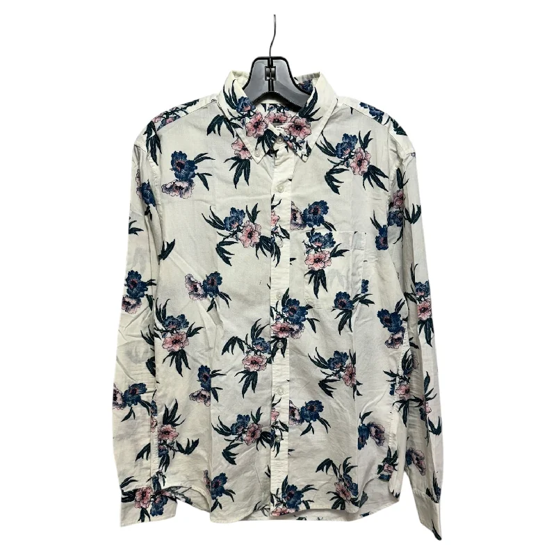 Top Long Sleeve By Club Monaco In Floral Print, Size: S