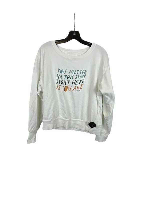 Top Long Sleeve By Anthropologie In White, Size: M