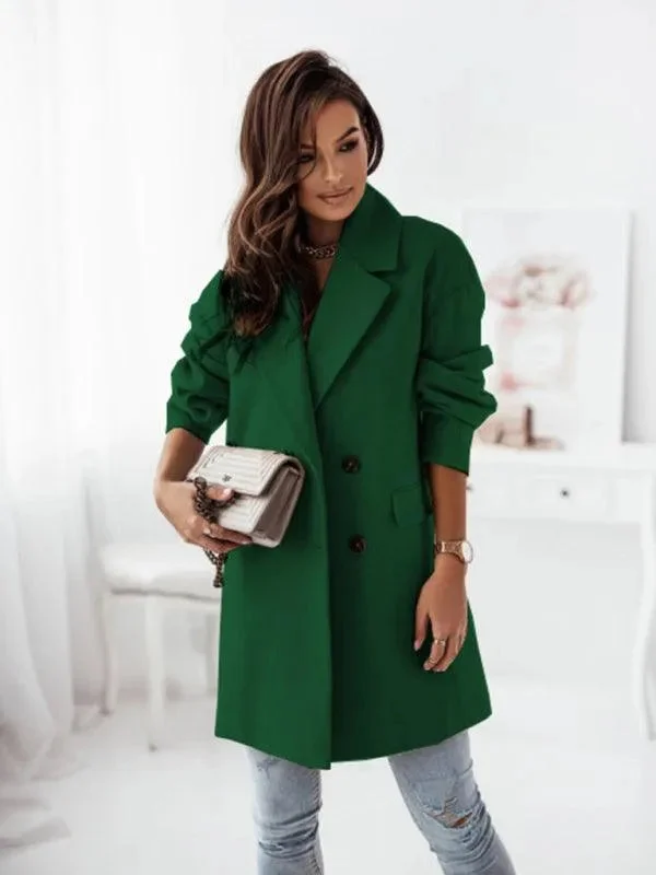 Double-Breasted Women's Trench Coat