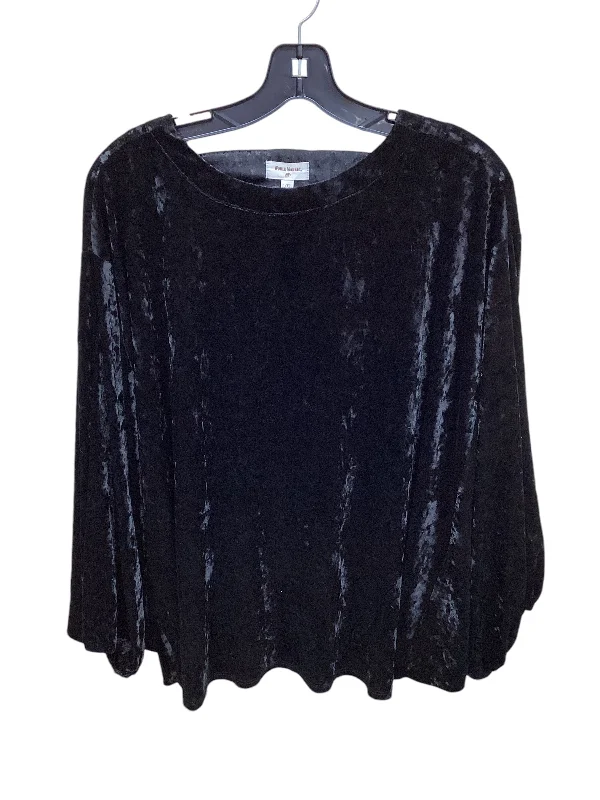 Top Long Sleeve By World Market In Black, Size: L