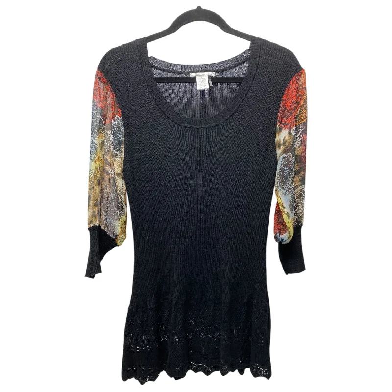 Top Long Sleeve By Alberto Makali In Black, Size: L