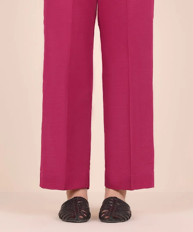 Solid Khaddar Straight Pants