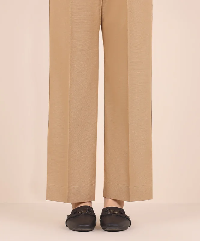 Solid Khaddar Straight Pants