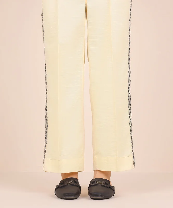 Solid Khaddar Straight Pants