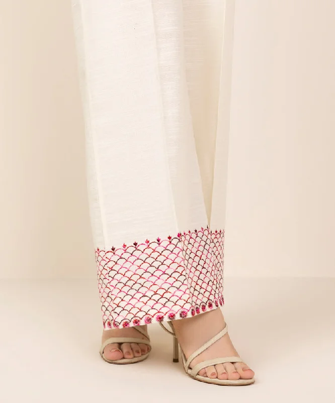 Embroidered Khaddar Culottes