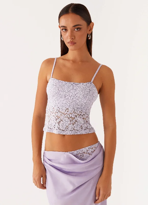 Nancy Lace Top - Lilac