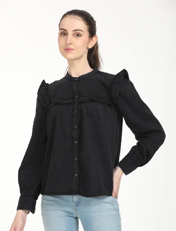 Women's Solid Oversized Shirt