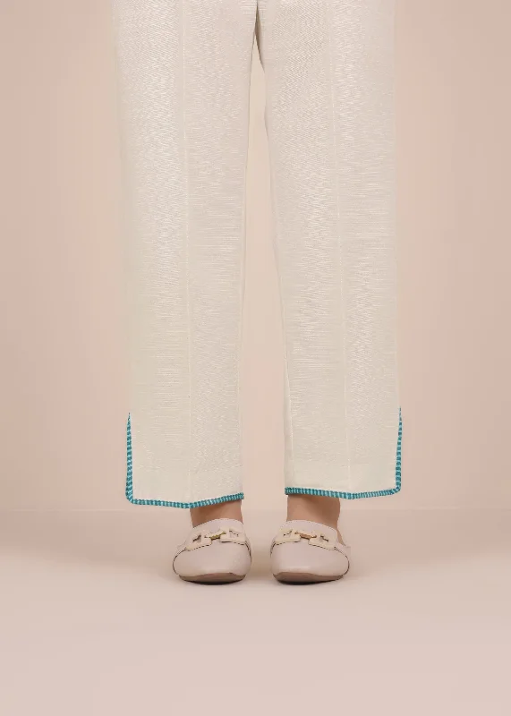 Solid Khaddar Straight Pants