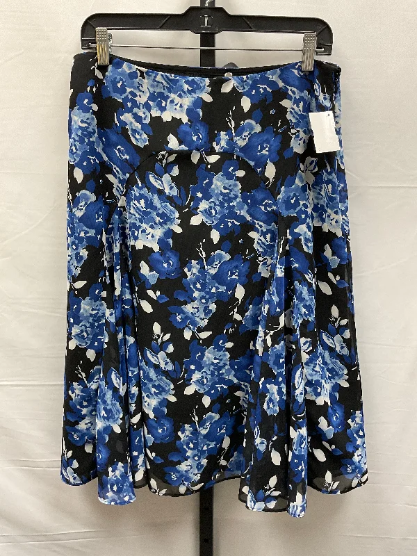 Black & Blue Skirt Midi Nine West, Size 8