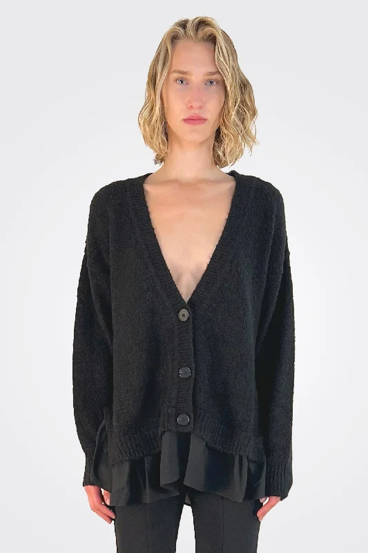 Button Up Cardigan - Black