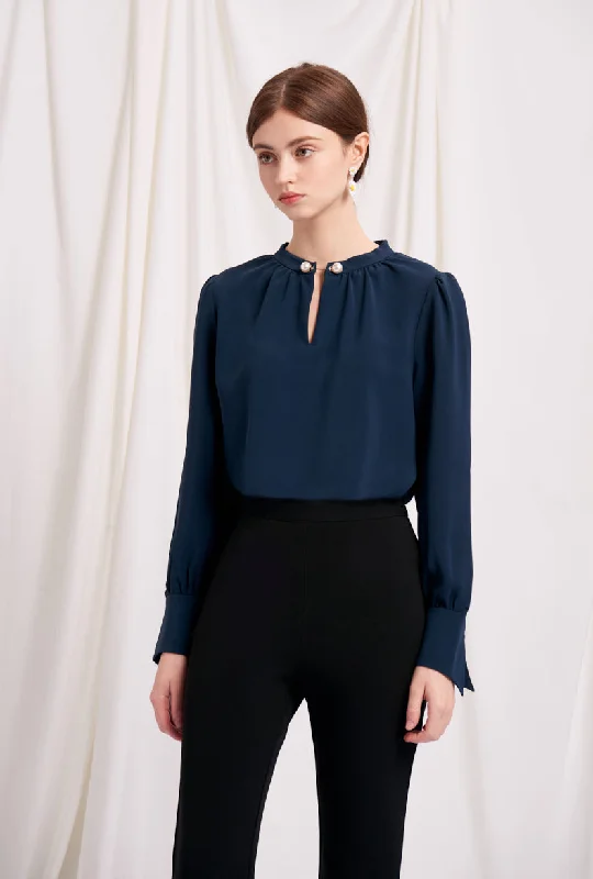 Buvette Pearl Blouse - Navy