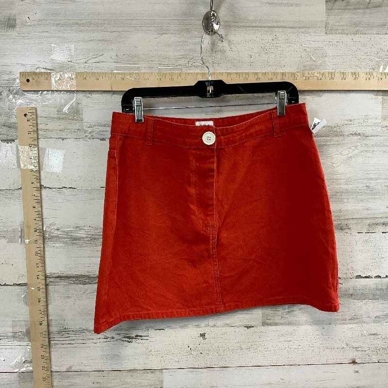 Orange Skirt Mini & Short Bdg, Size L