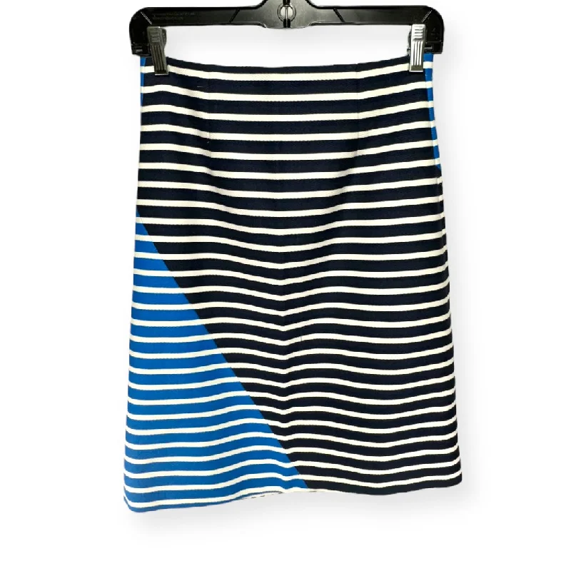 Striped Pattern Skirt Midi J. Crew, Size 0