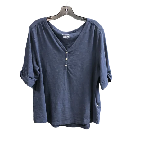 Top Short Sleeve By Chicos In Blue, Size: Xl