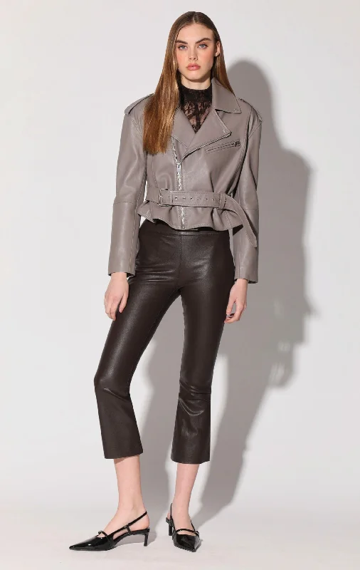 Luisa Pant, Mocha - Stretch Leather