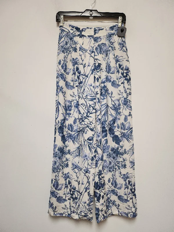 Pants Wide Leg By En Creme In Blue & White, Size: 6