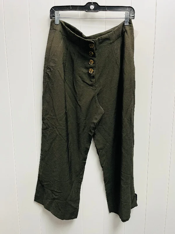 Pants Wide Leg By Loft In Green, Size: 10