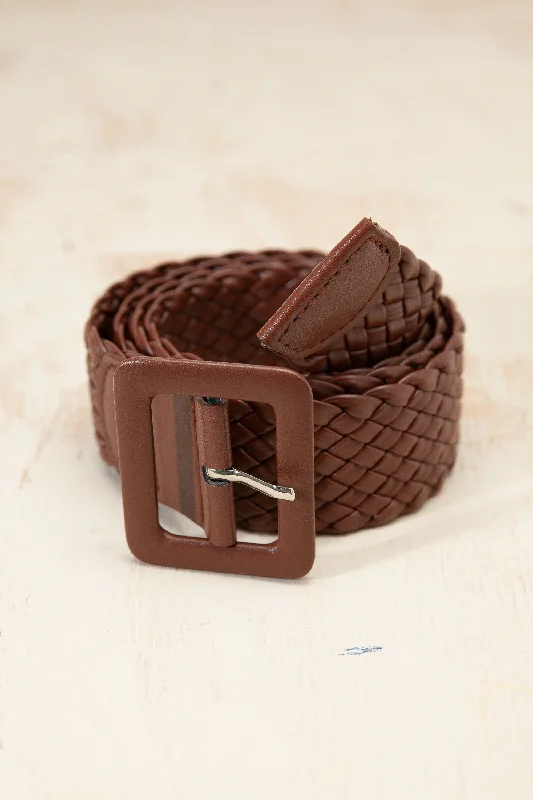 Brown Braided Belt