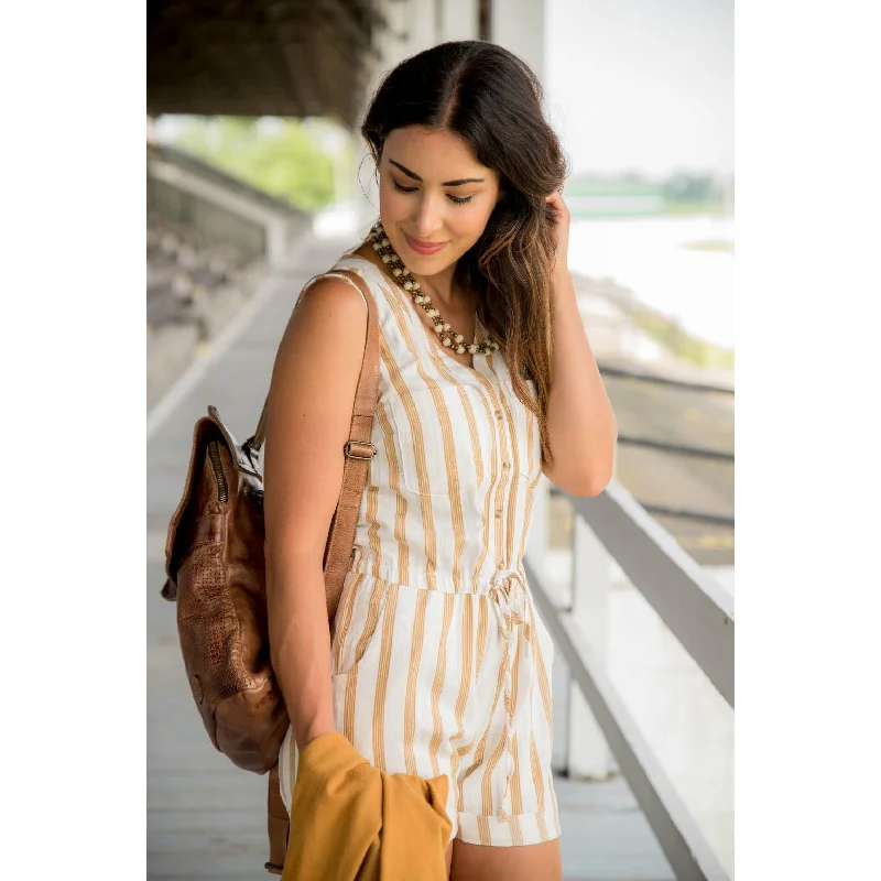 Striped Pocket Romper