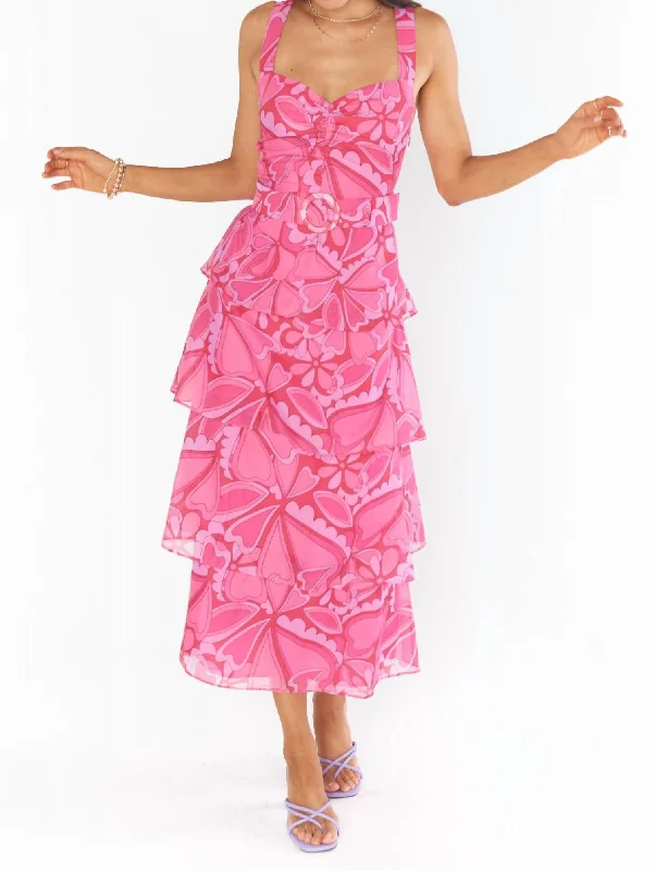 Cosmopolitan Midi Dress In Pink