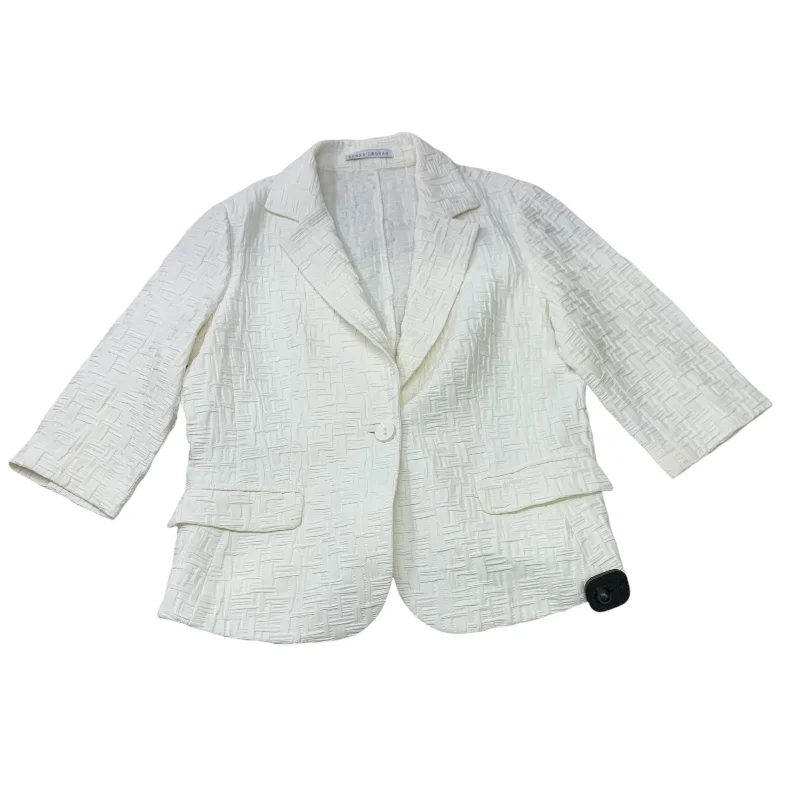 Blazer By Donna Degnan In Cream, Size: L