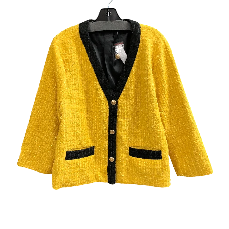 Blazer By New York And Co In Yellow, Size: 2x