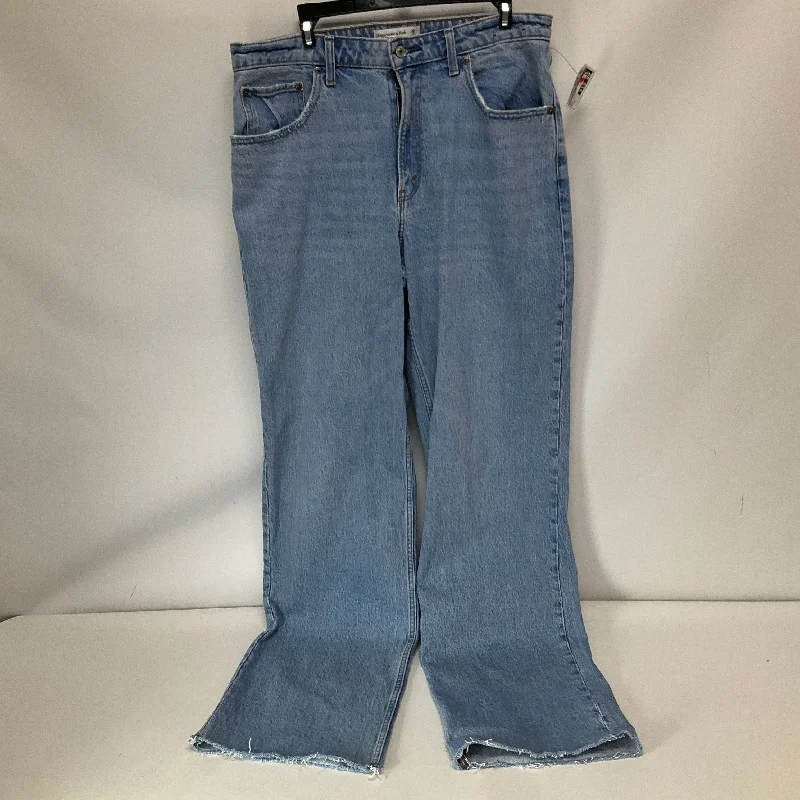 Jeans Straight By Abercrombie And Fitch In Blue Denim, Size: 14