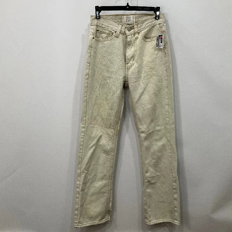 Jeans Straight By Bdg In Cream Denim, Size: 0