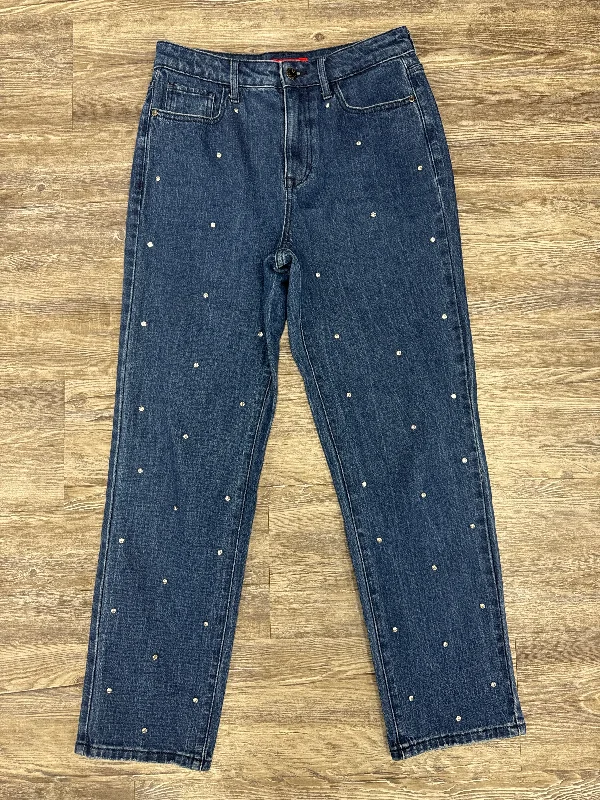 Jeans Straight By Guess In Blue Denim, Size: 4