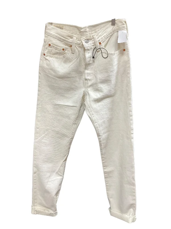 Jeans Straight By Levis In Cream, Size: 2