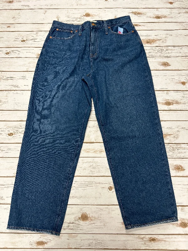 Jeans Straight By Madewell In Blue Denim, Size: 16