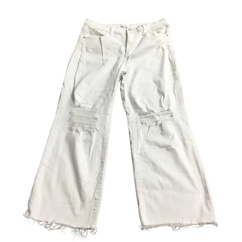 Jeans Wide Leg By Sneak Peek In White, Size: 12