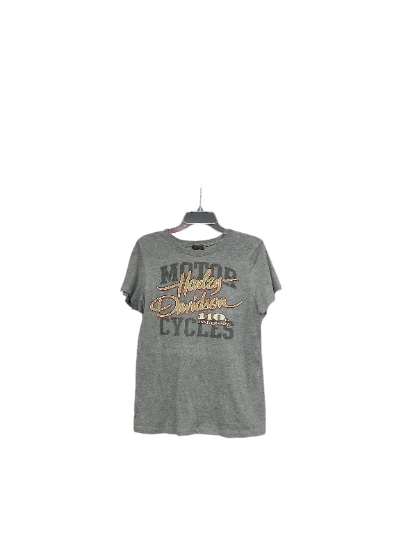 Top Short Sleeve Basic By Harley Davidson In Grey, Size: Xl