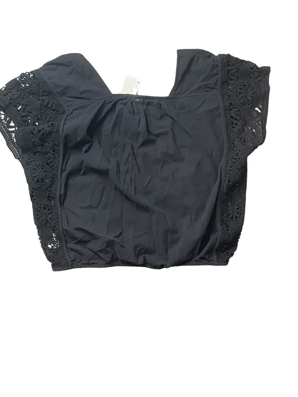 Top Short Sleeve By Free People In Black, Size: M