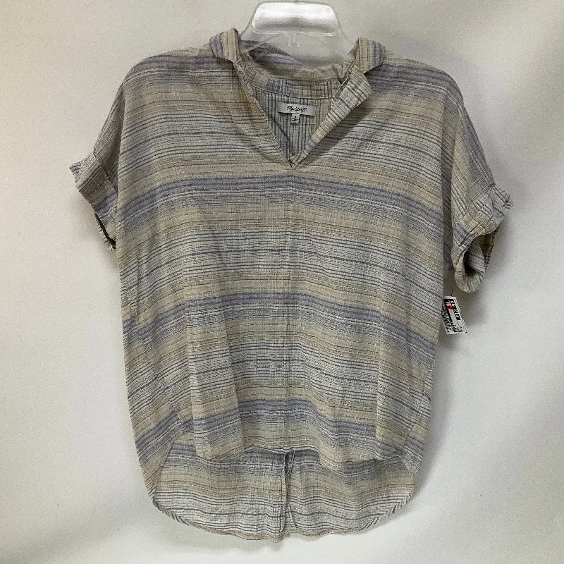 Top Short Sleeve By Madewell In Blue, Size: S